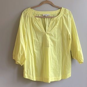 LOFT Sunny Yellow Cotton Blouse